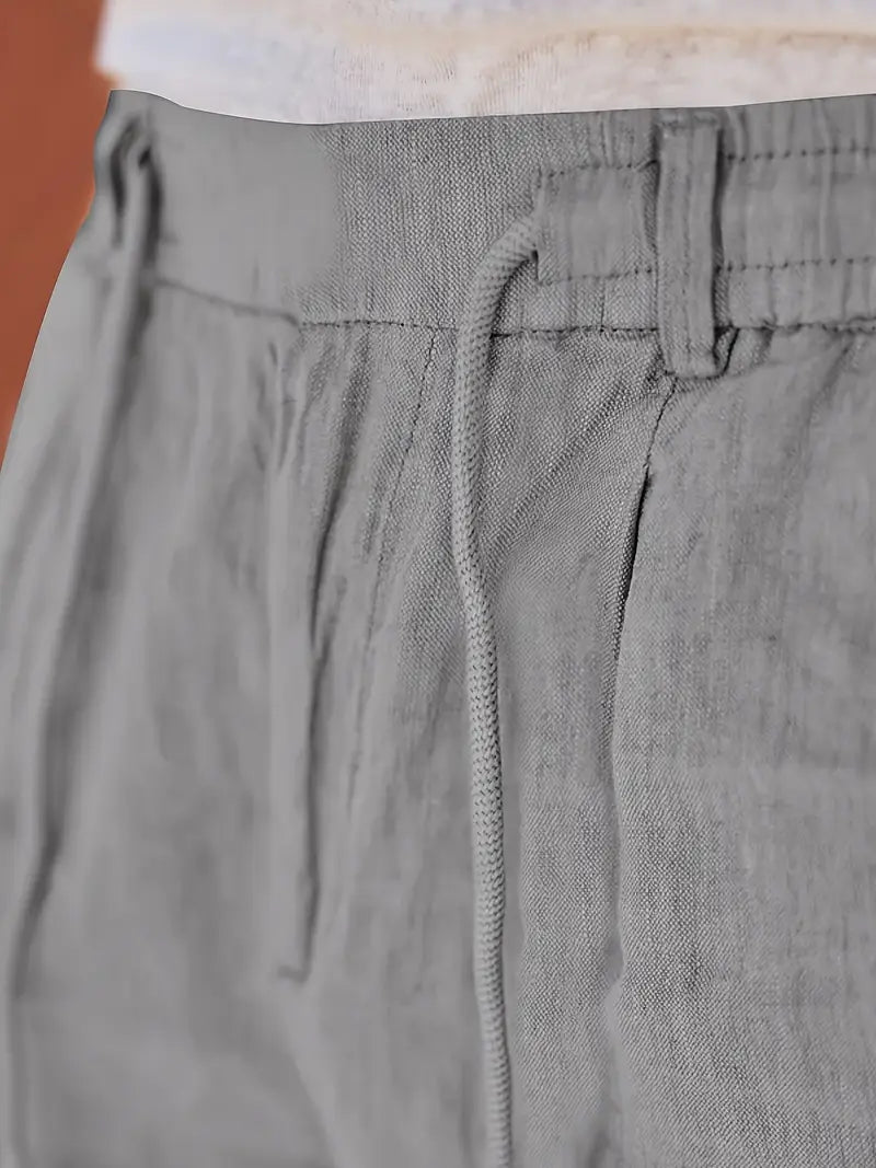 Nichols | Pantaloni in Lino con Cordino