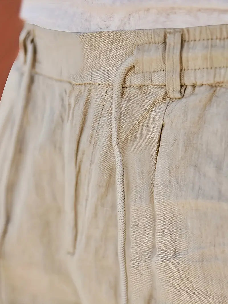 Nichols | Pantaloni in Lino con Cordino