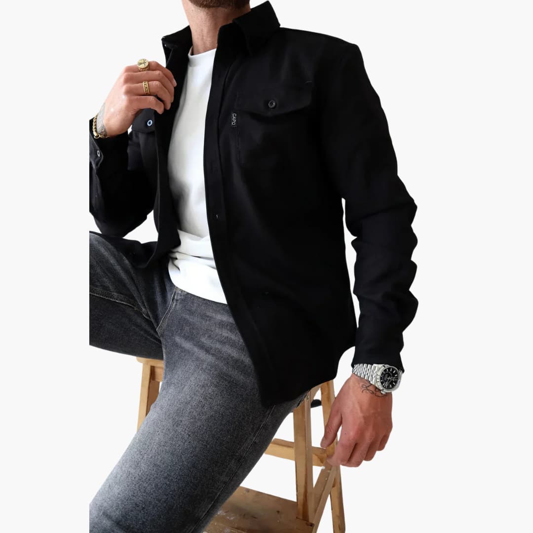 David | Giacca a Camicia con Abbottonatura