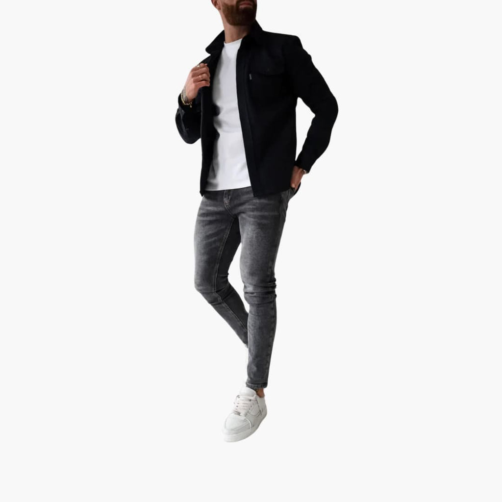 David | Giacca a Camicia con Abbottonatura