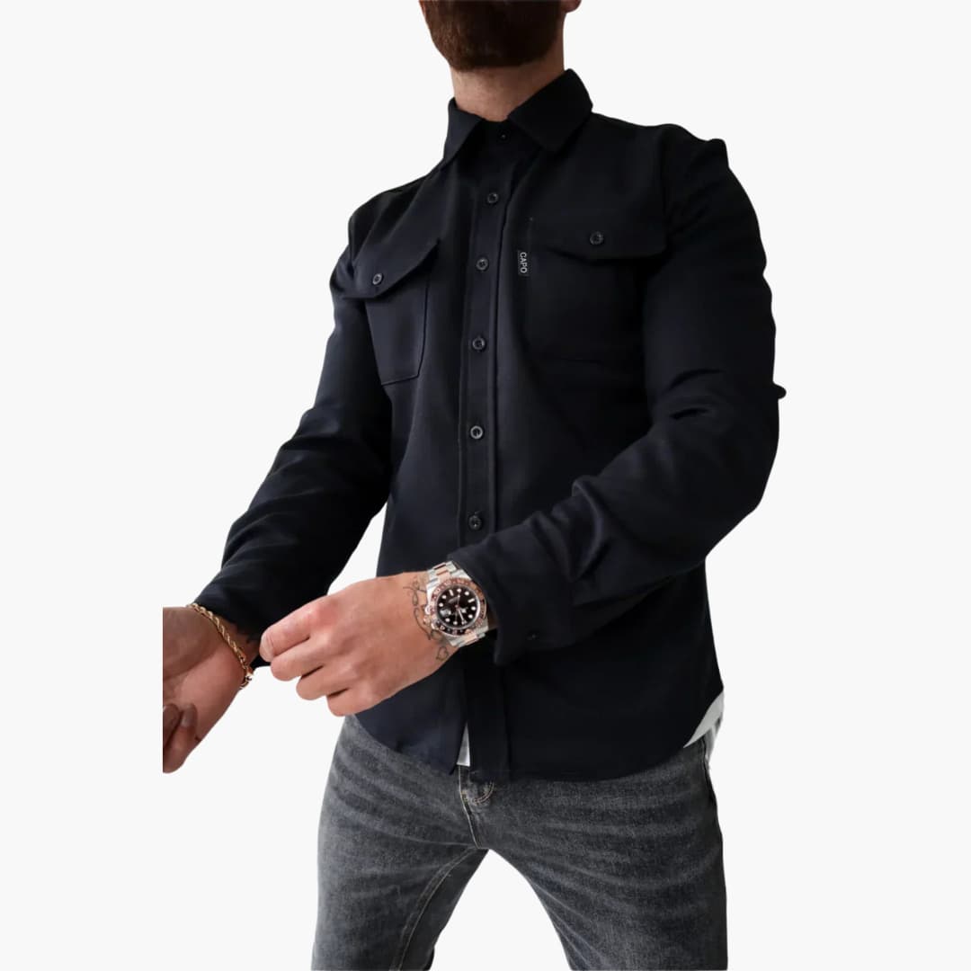 David | Giacca a Camicia con Abbottonatura