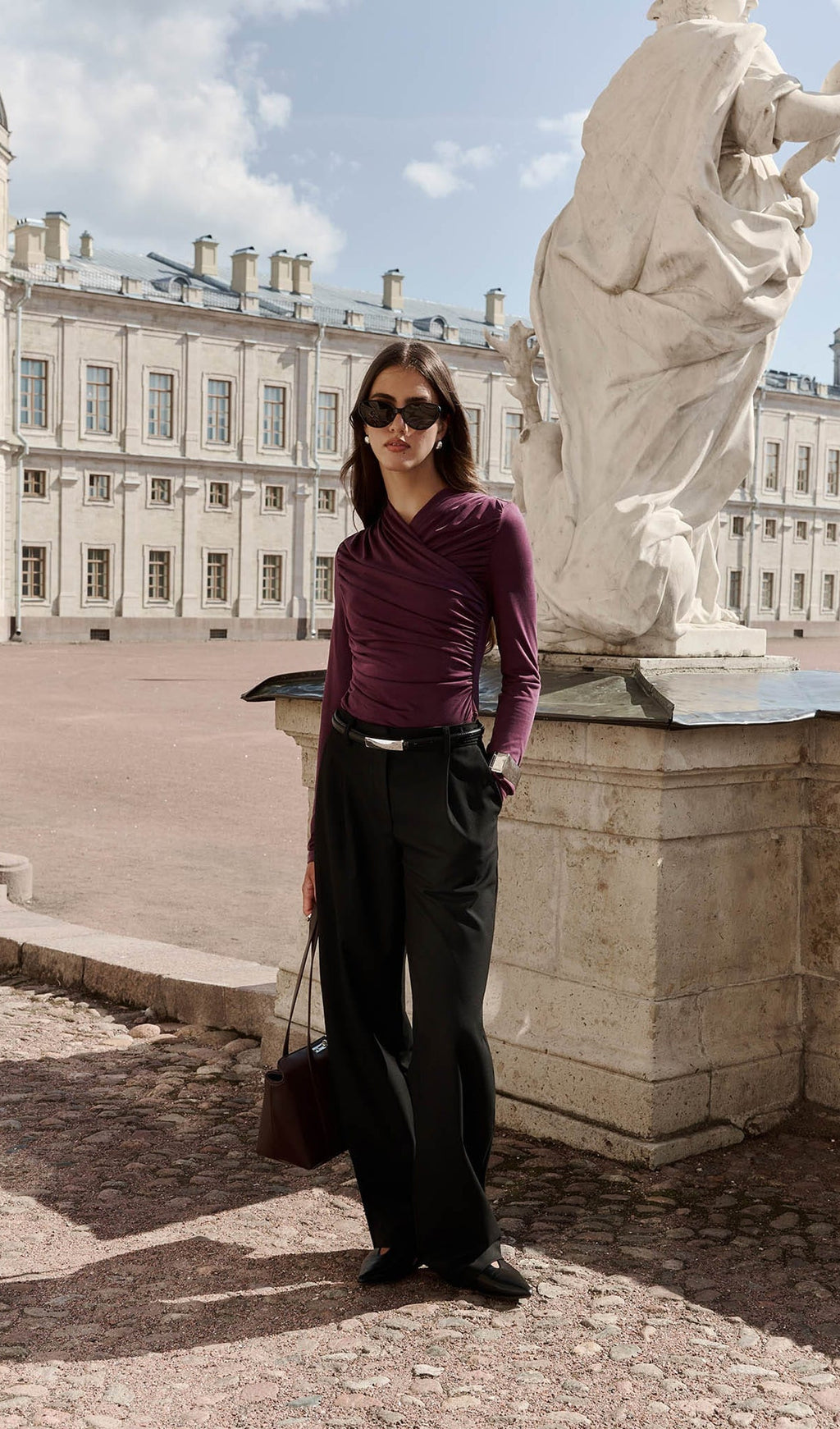 Blusa in Maglia con Pieghe