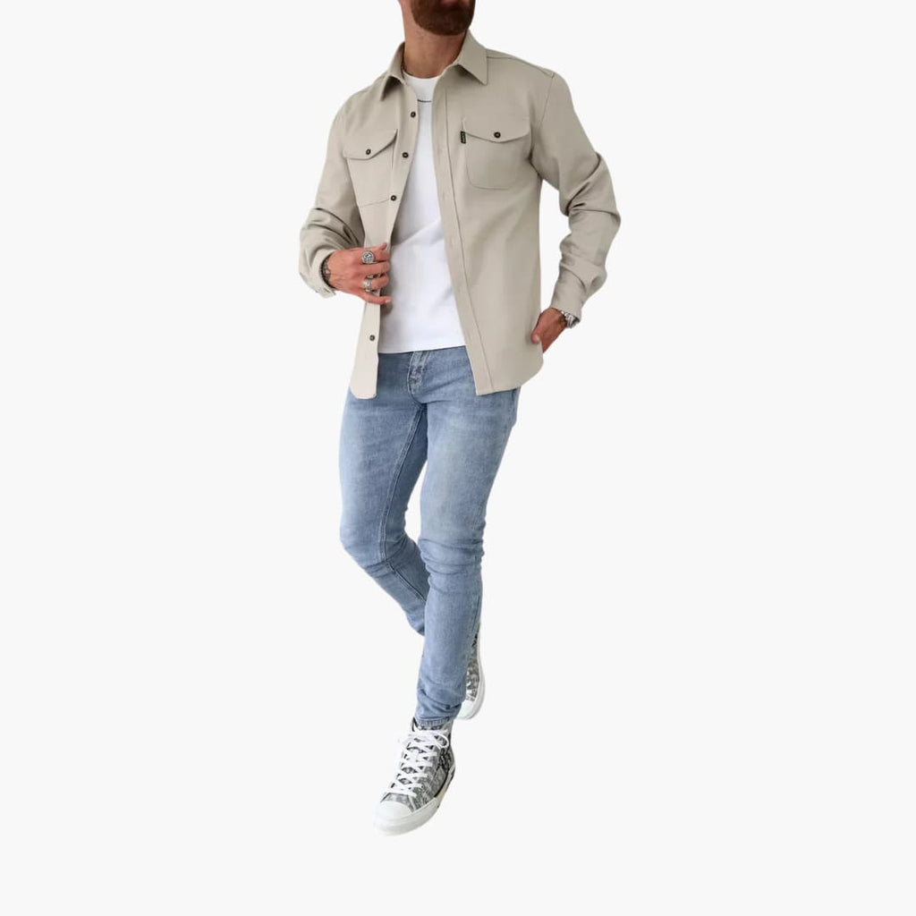 David | Giacca a Camicia con Abbottonatura