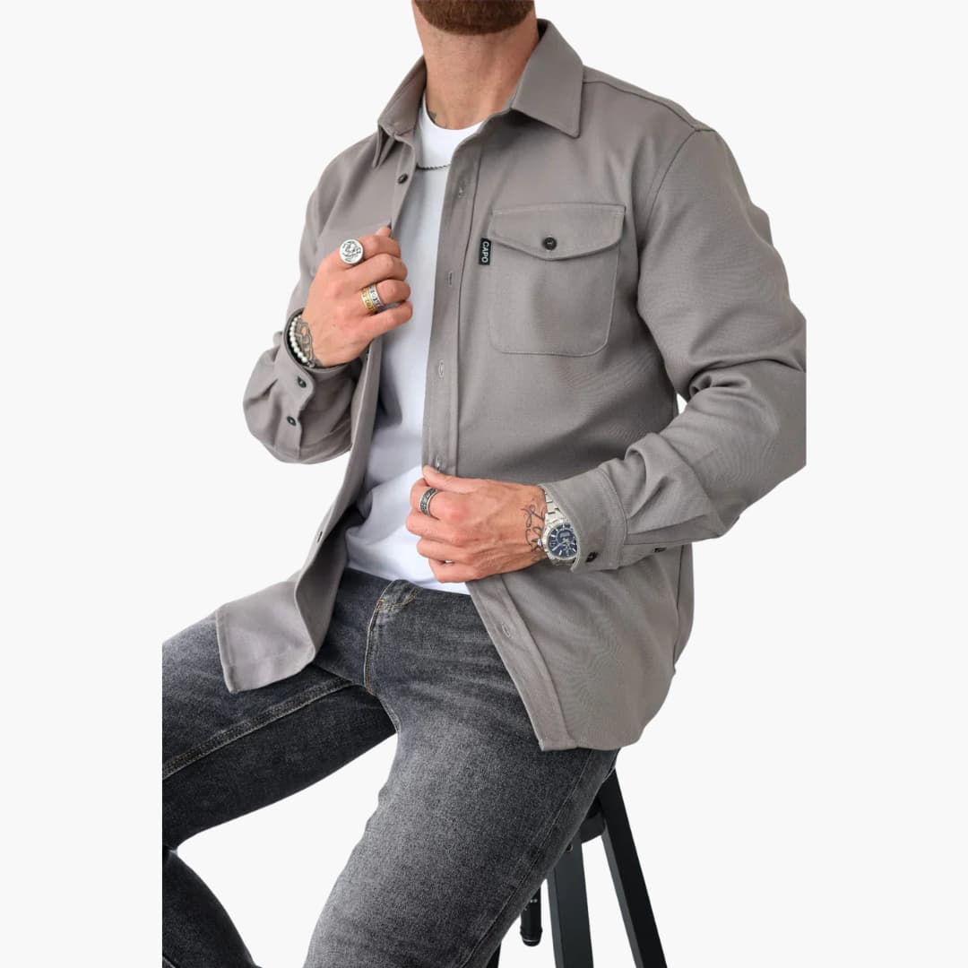 David | Giacca a Camicia con Abbottonatura