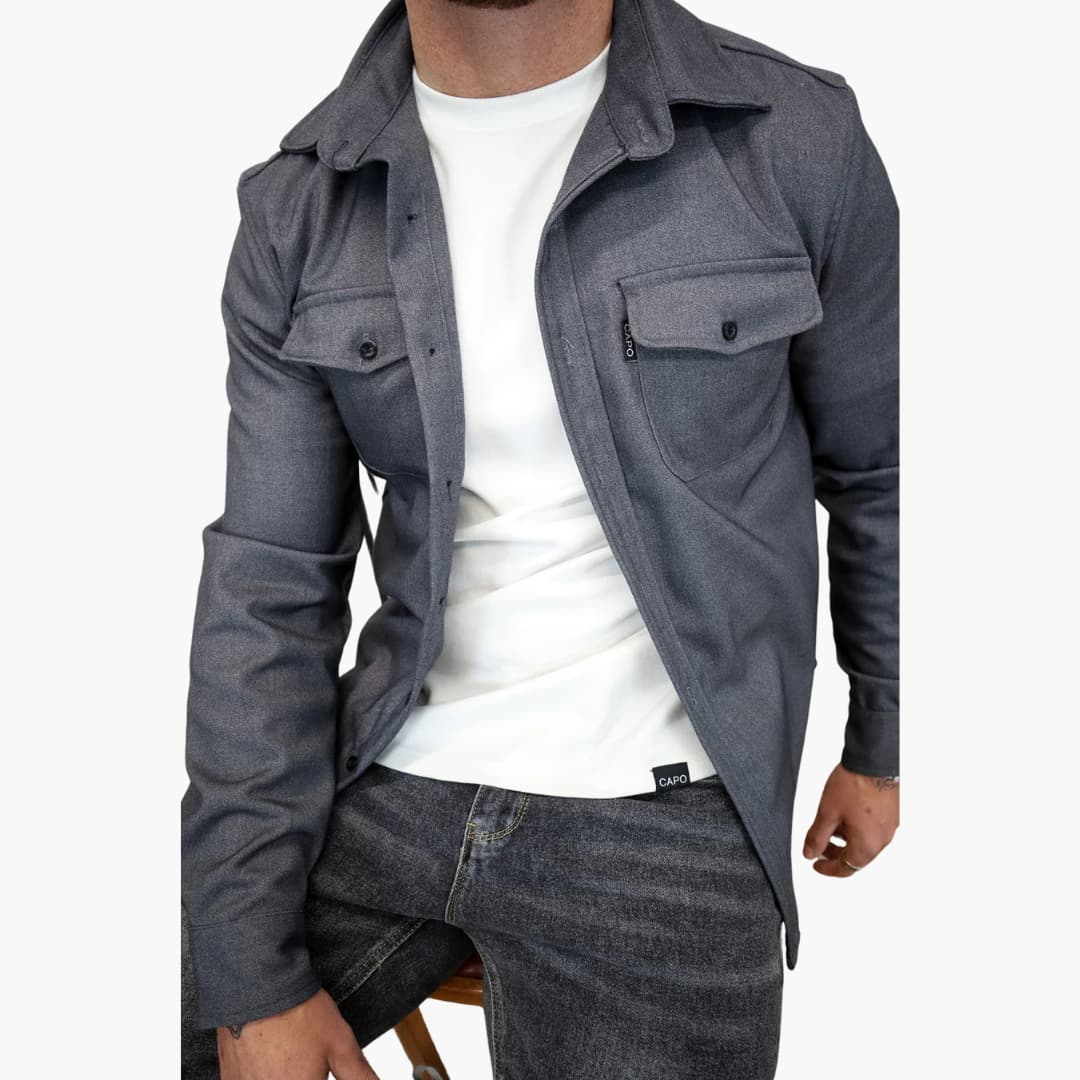 David | Giacca a Camicia con Abbottonatura