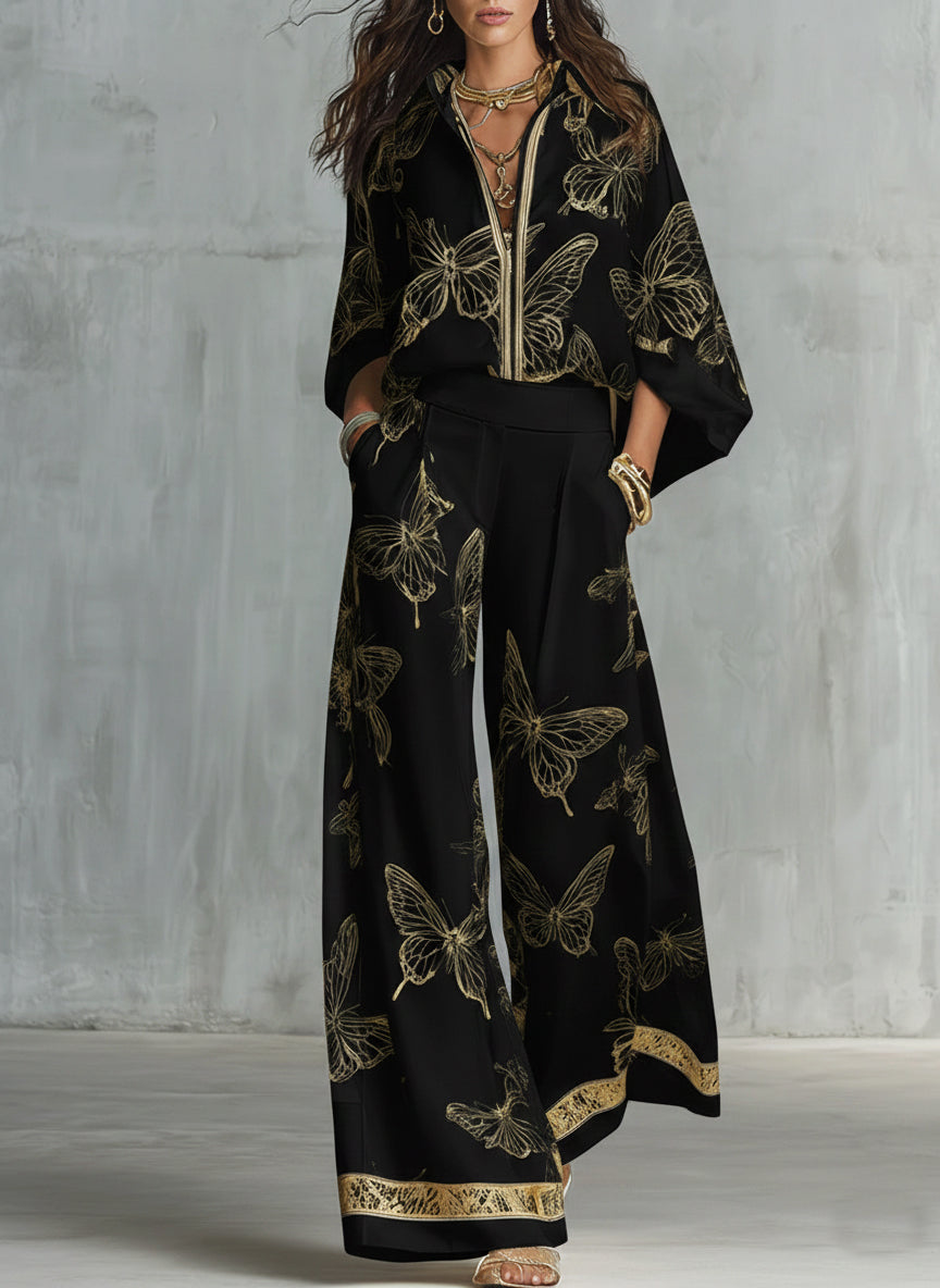 Farfalla | Completo Elegante Stampa Dorata