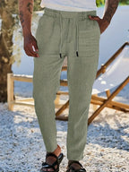 Nichols | Pantaloni in Lino con Cordino