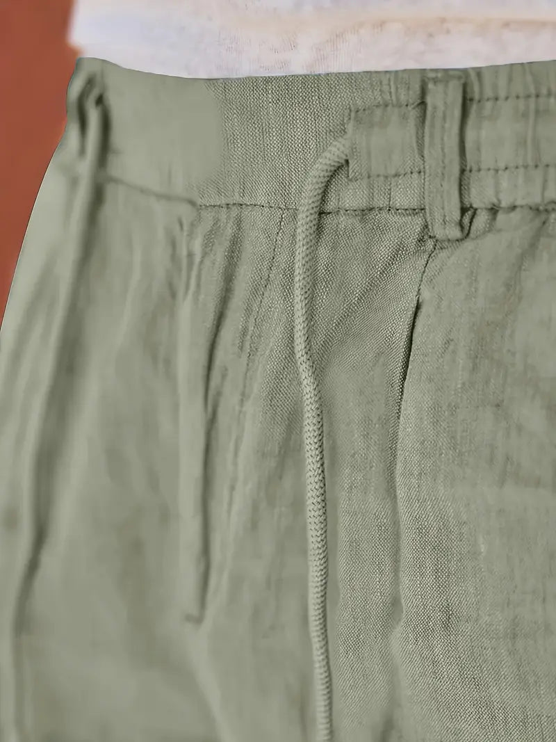 Nichols | Pantaloni in Lino con Cordino