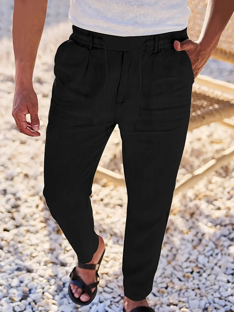Nichols | Pantaloni in Lino con Cordino
