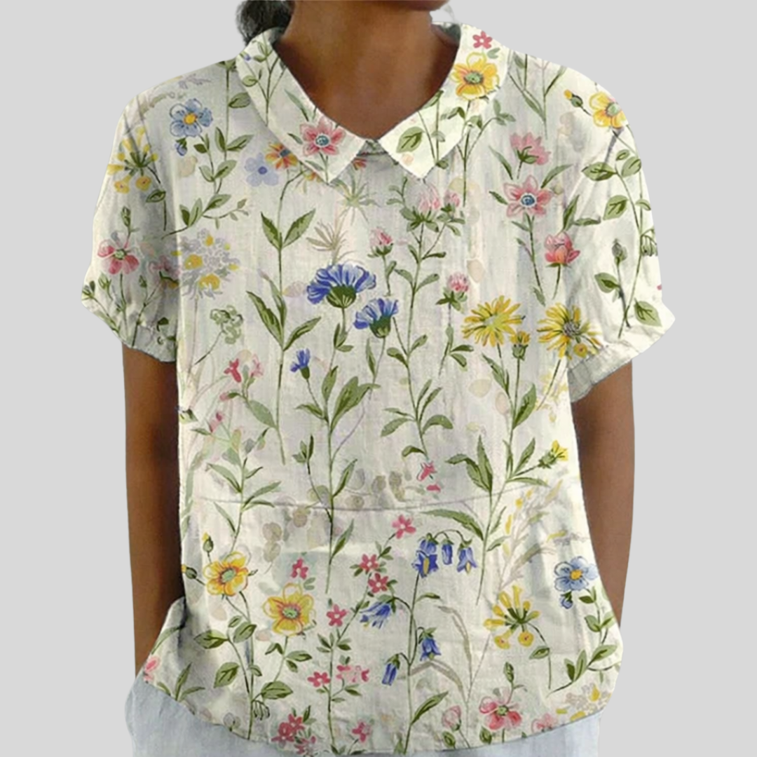 Top Elegante a Fiori e Comodo