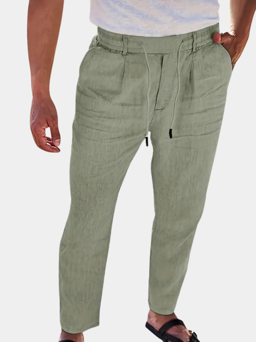 Nichols | Pantaloni in Lino con Cordino