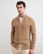 Maglione a Trecce con Zip