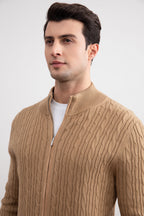 Maglione a Trecce con Zip