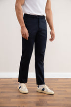 Pantaloni Dritti Blu Navy