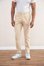 Pantaloni Dritti Beige