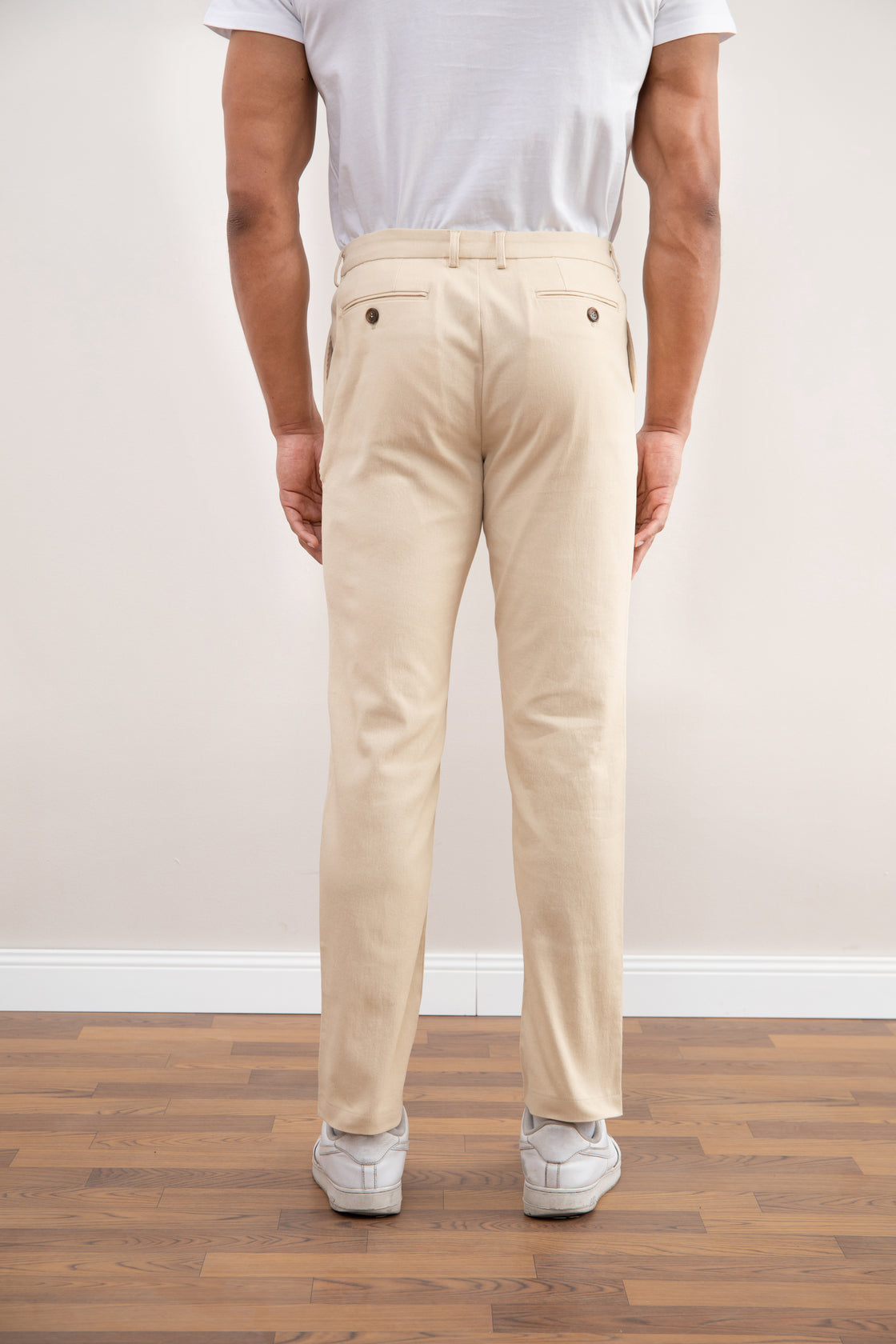 Pantaloni Dritti Beige