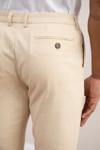 Pantaloni Dritti Beige