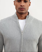 Maglione con Zip Dalla Struttura Rigida