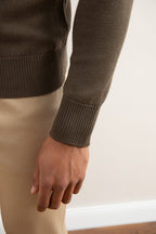 Maglione in Lana Merino con Mezza Zip