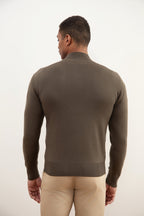Maglione in Lana Merino con Mezza Zip