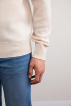 Maglione in Lana Merino con Mezza Zip