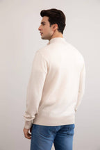 Maglione in Lana Merino con Mezza Zip