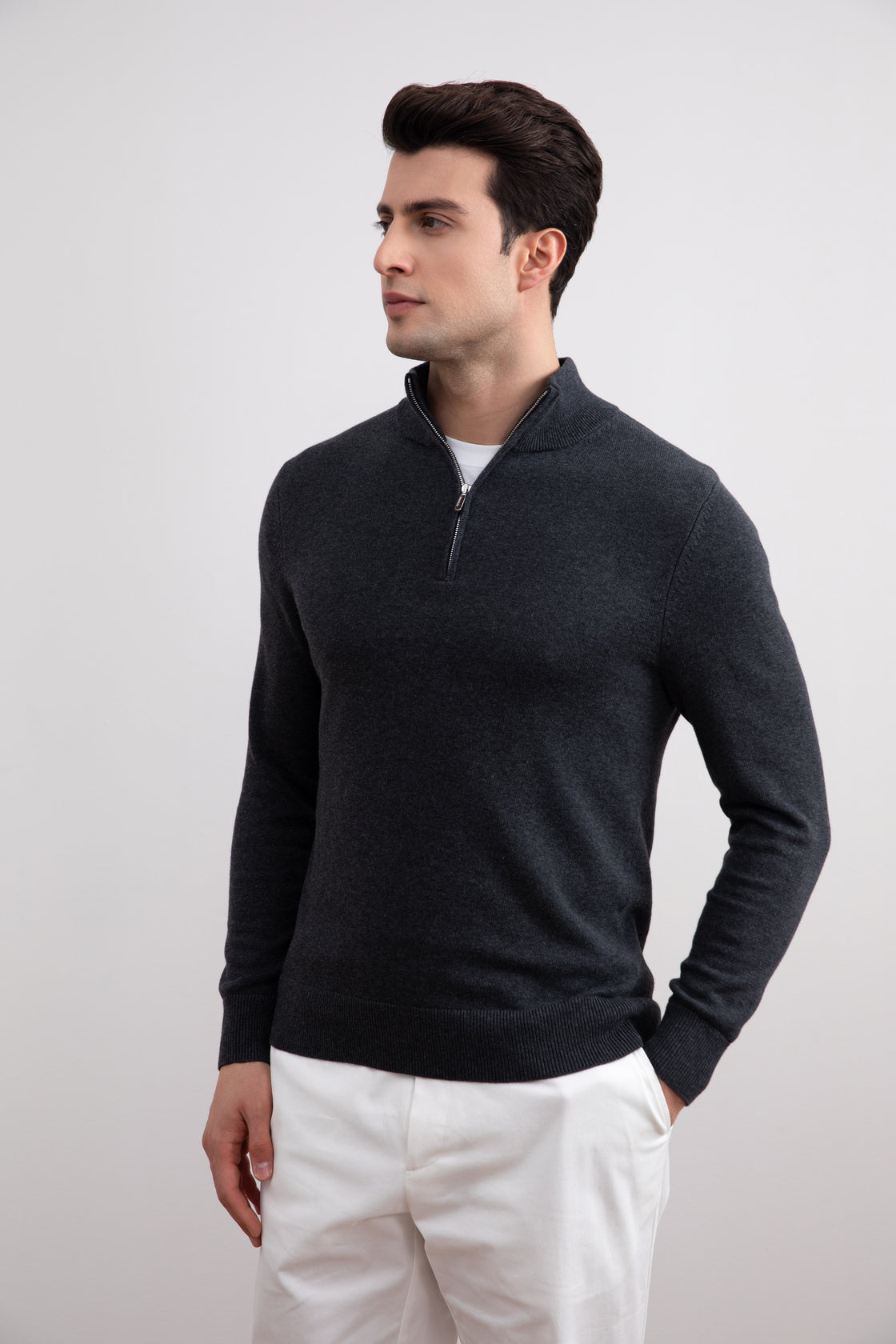 Maglione Essential con Mezza Zip