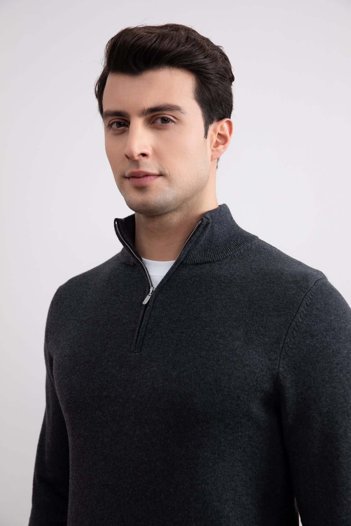 Maglione Essential con Mezza Zip
