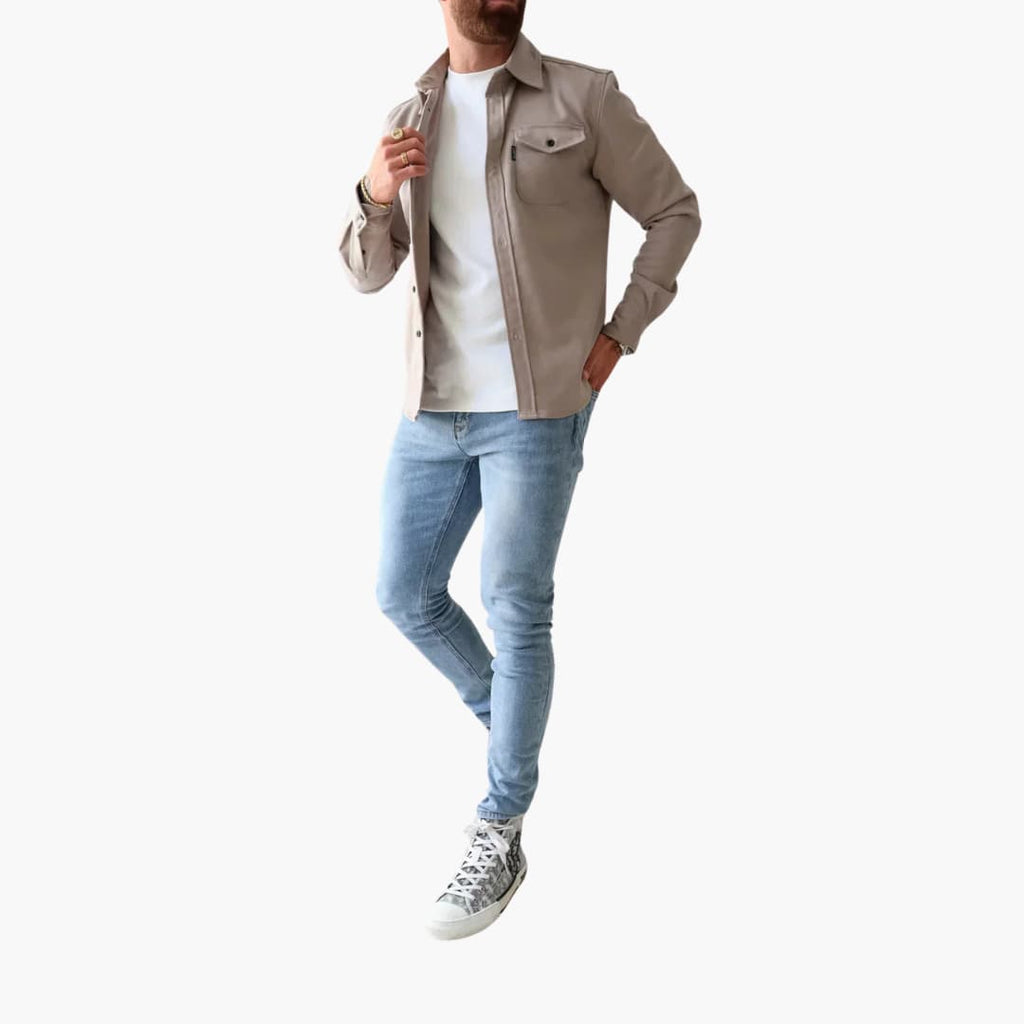 David | Giacca a Camicia con Abbottonatura