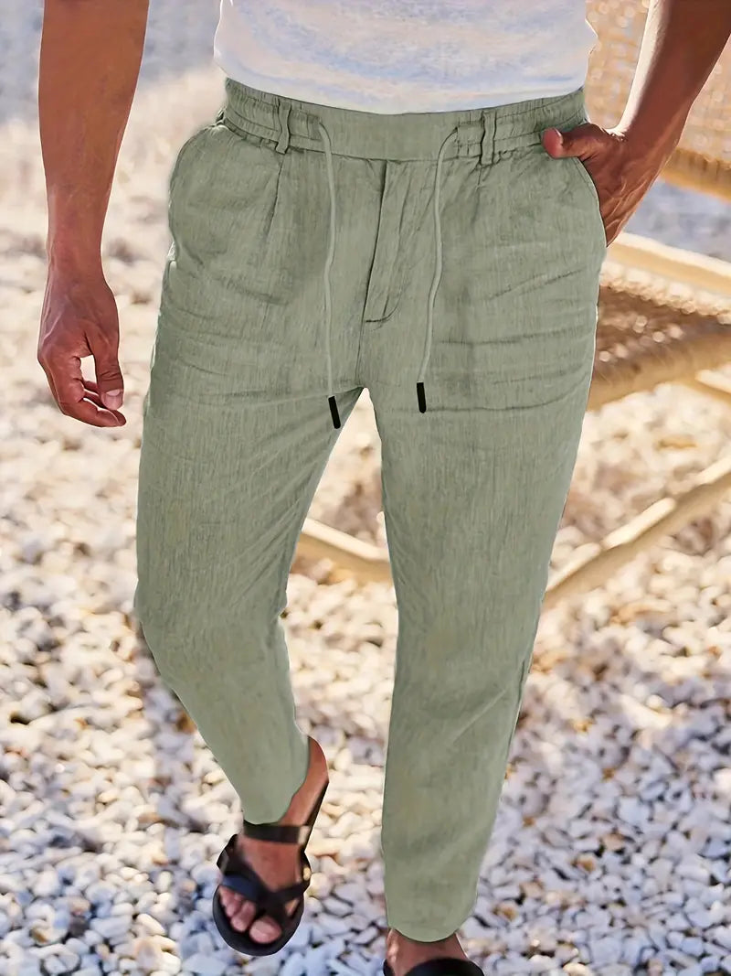 Nichols | Pantaloni in Lino con Cordino