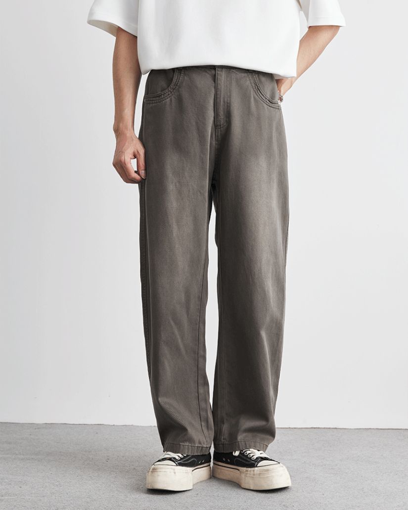 Jeans Dritti con Lavaggio Easy