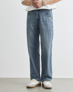 Jeans Dritti con Lavaggio Vintage
