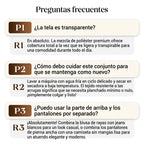 Set de dos piezas de camisa de rayas y pantalones anchos de mujer