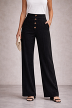 Pantalón De Lino Botones