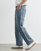 Jeans Dritti con Lavaggio Vintage