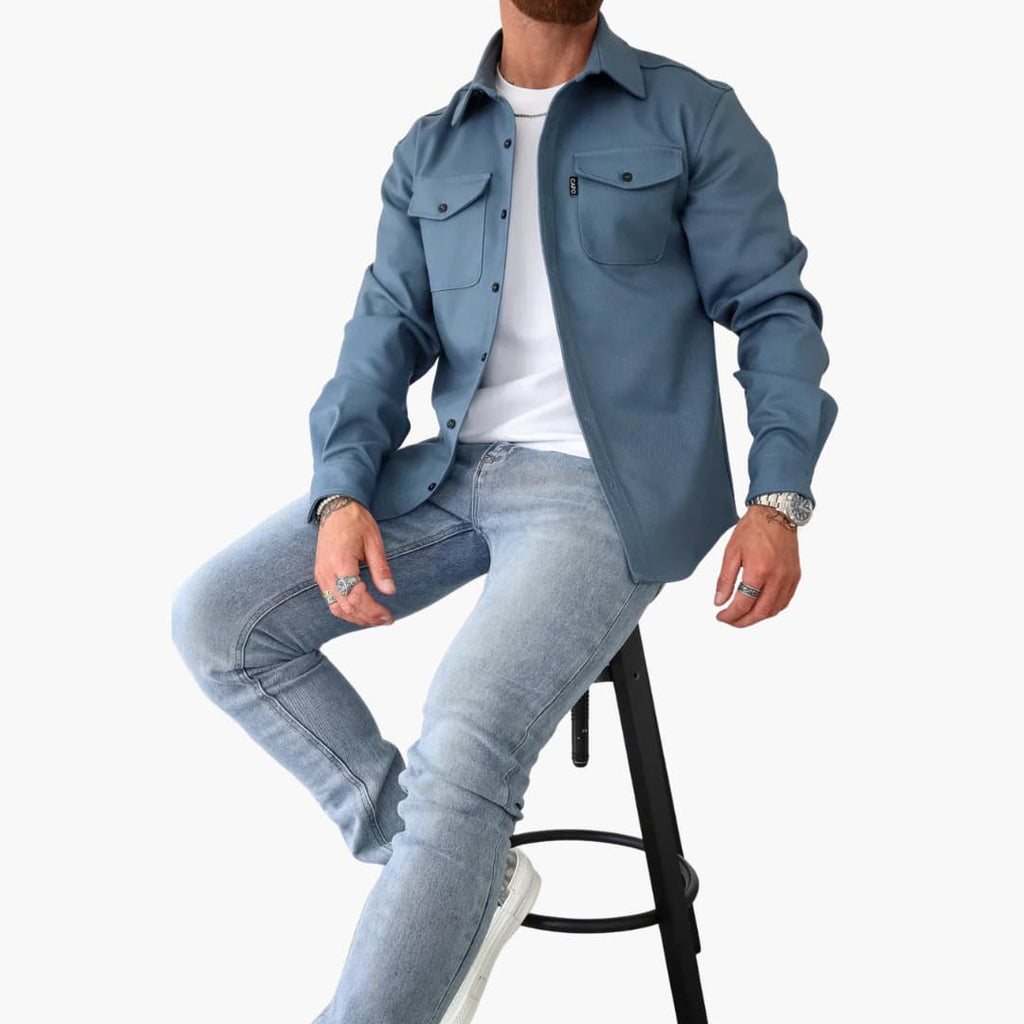 David | Giacca a Camicia con Abbottonatura