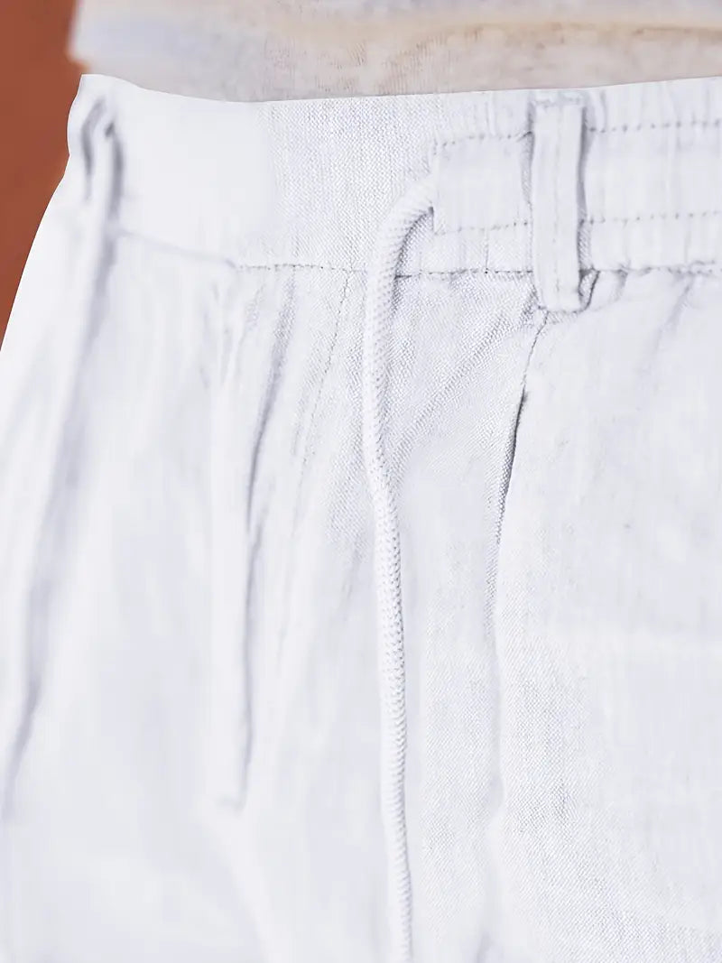 Nichols | Pantaloni in Lino con Cordino