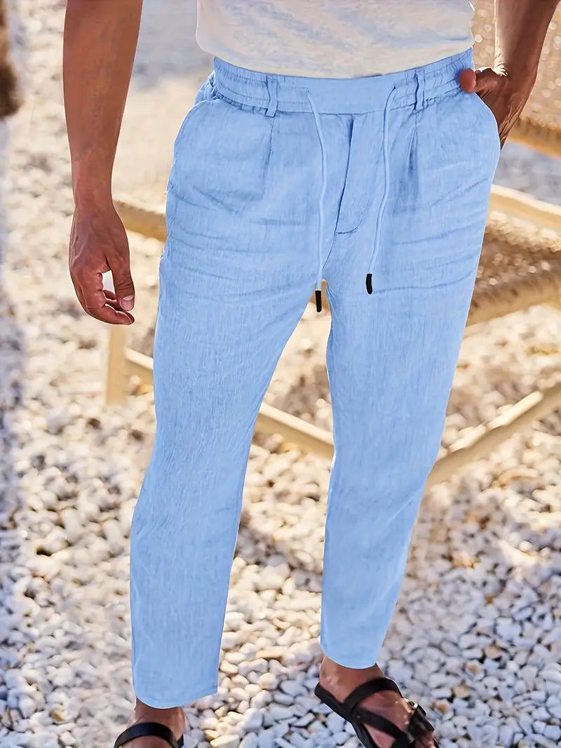 Nichols | Pantaloni in Lino con Cordino