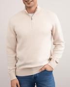 Maglione in Lana Merino con Mezza Zip
