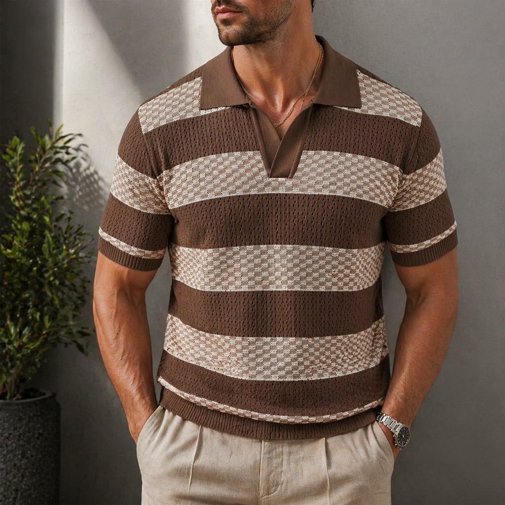 Aldridge | Polo Knit Vintage con Silhouette Strutturata