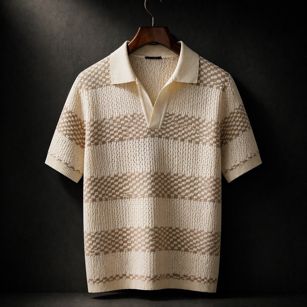 Aldridge | Polo Knit Vintage con Silhouette Strutturata
