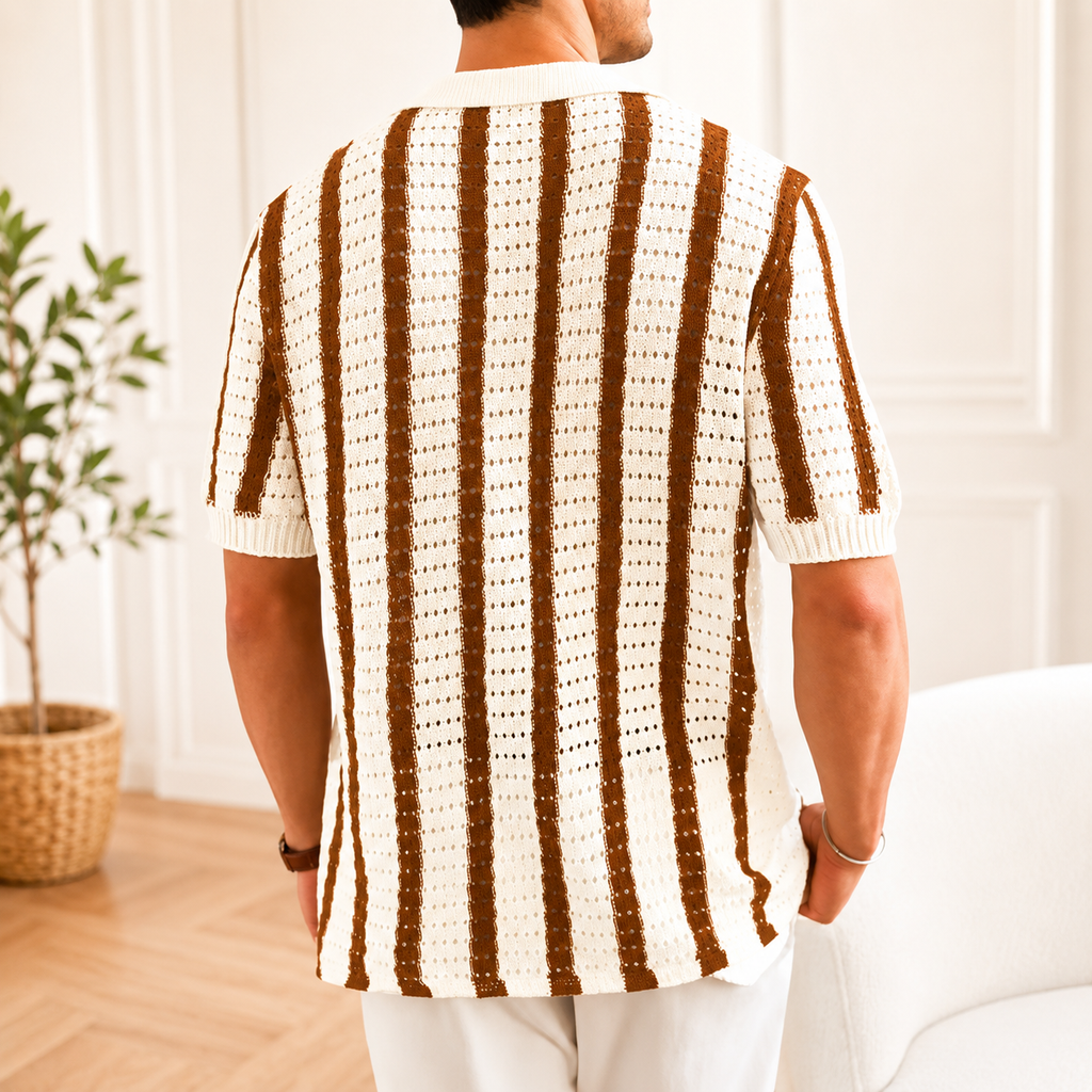 Alain | Polo Knit con Bottoni dal Sapore Vintage
