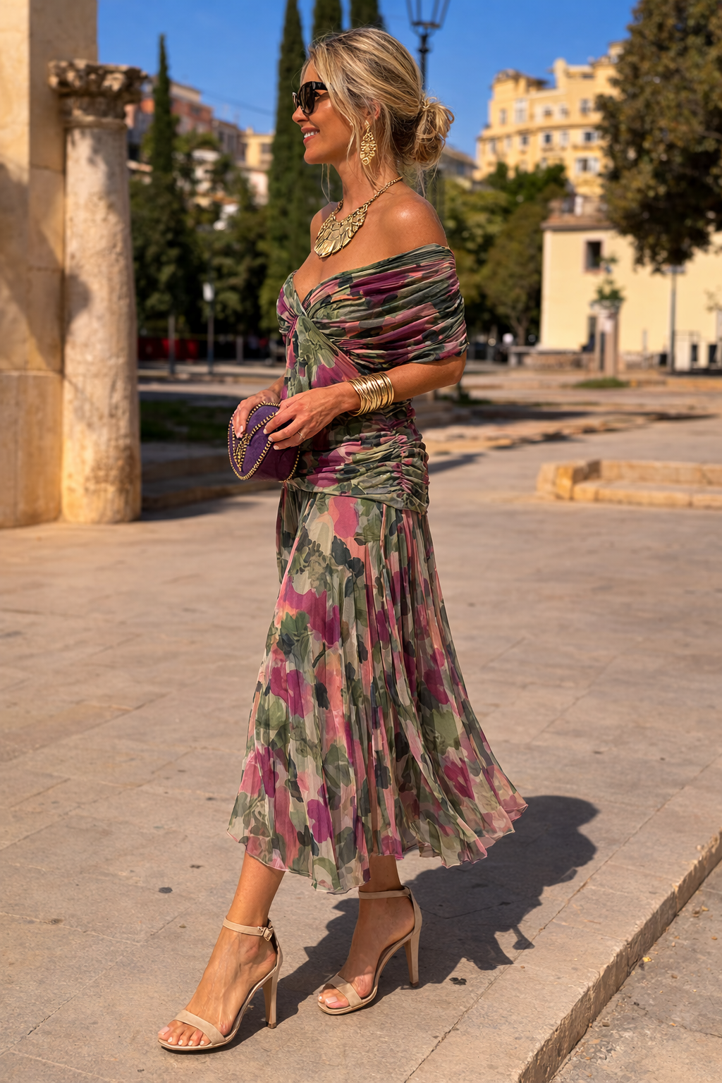 AURELIA | Abito Lungo con Scollo a Cuore