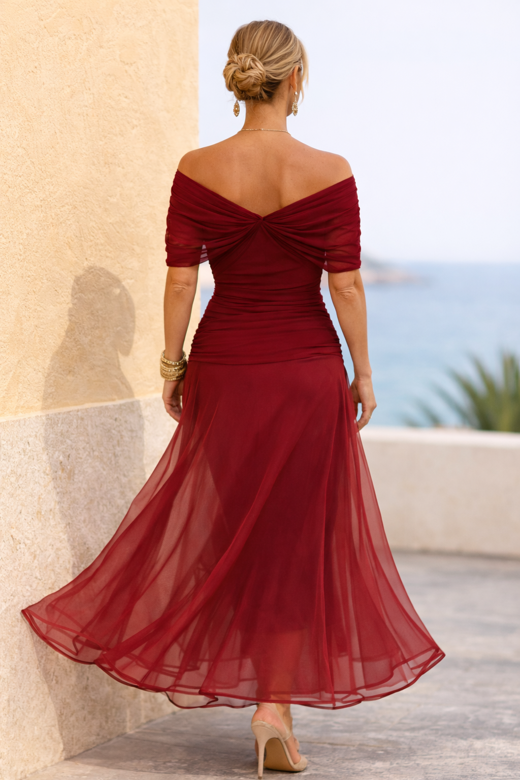 AURELIA | Abito Lungo con Scollo a Cuore