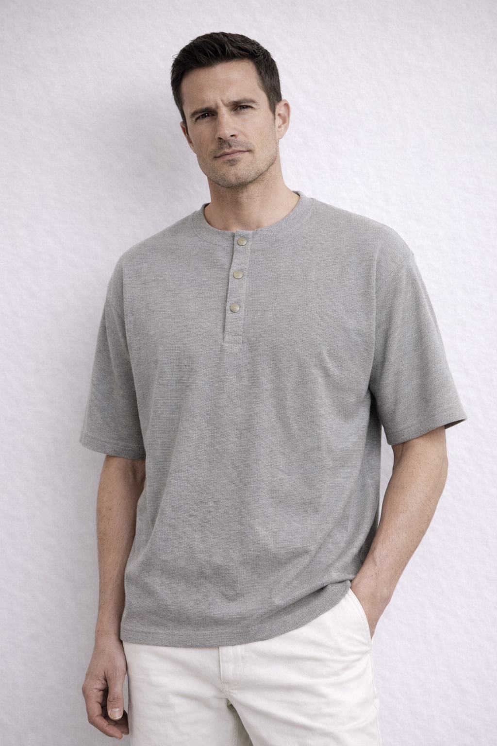 Maglietta Henley Essential