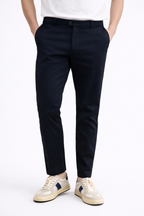 Pantaloni Dritti Blu Navy