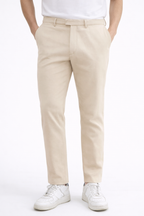 Pantaloni Dritti Beige