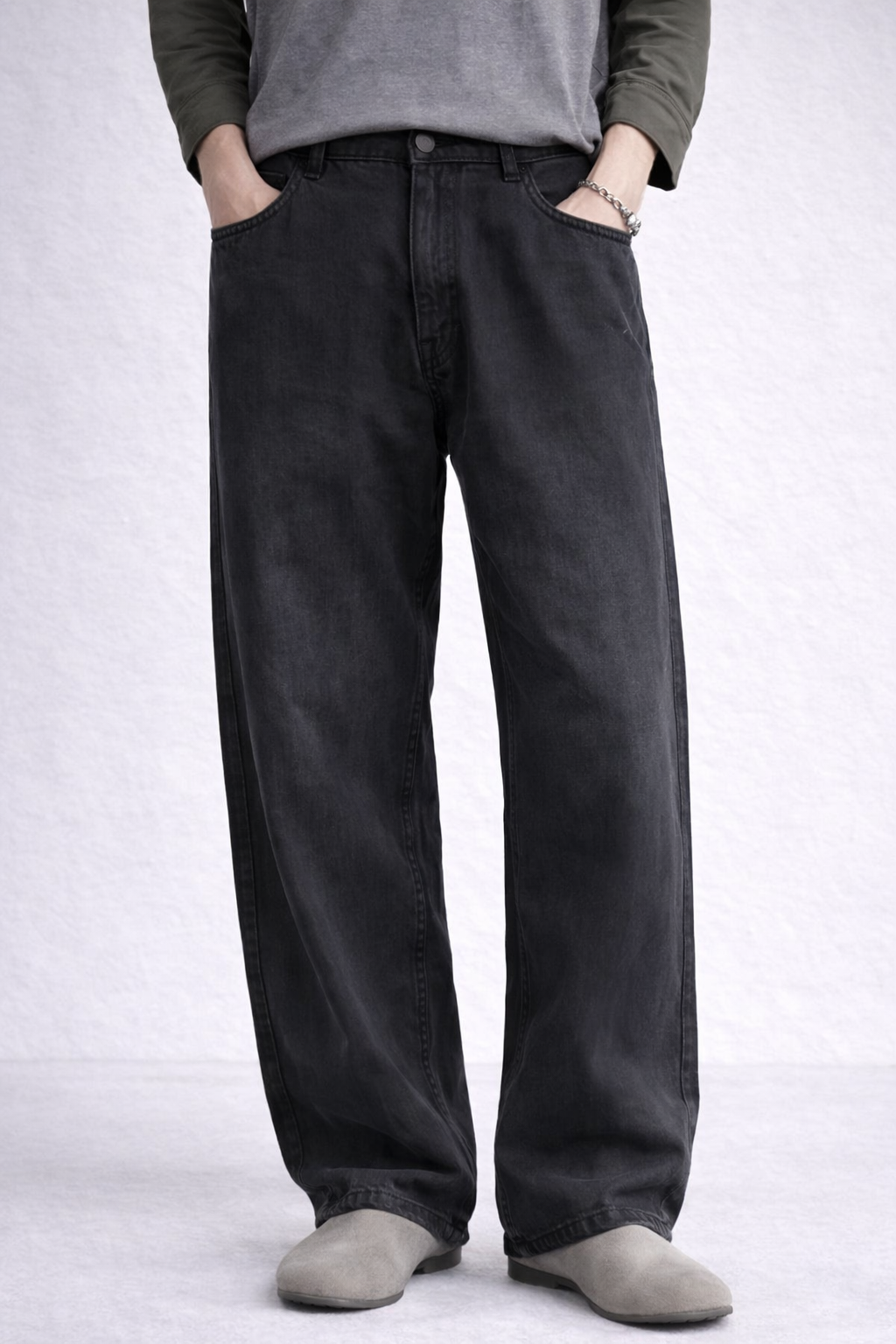 Jeans Dritti con Lavaggio Easy