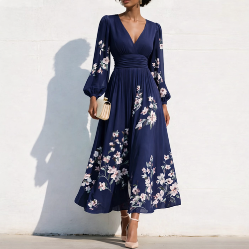 Abito Midi a Fiori Cathy