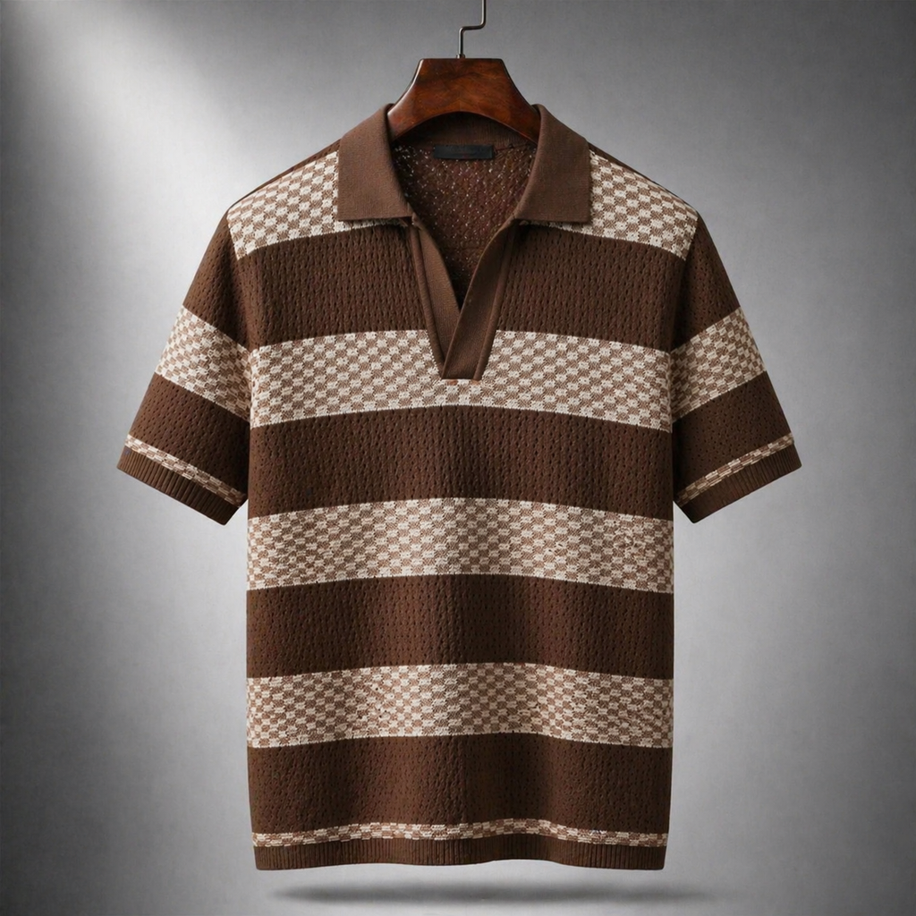 Aldridge | Polo Knit Vintage con Silhouette Strutturata